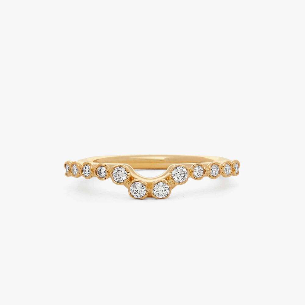 Marguerite 18ct Yellow Gold Diamond Half Ring Jacket | Annoushka jewelley